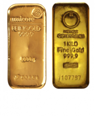 Goldbarren 1 kg Feingold LBMA diverse 